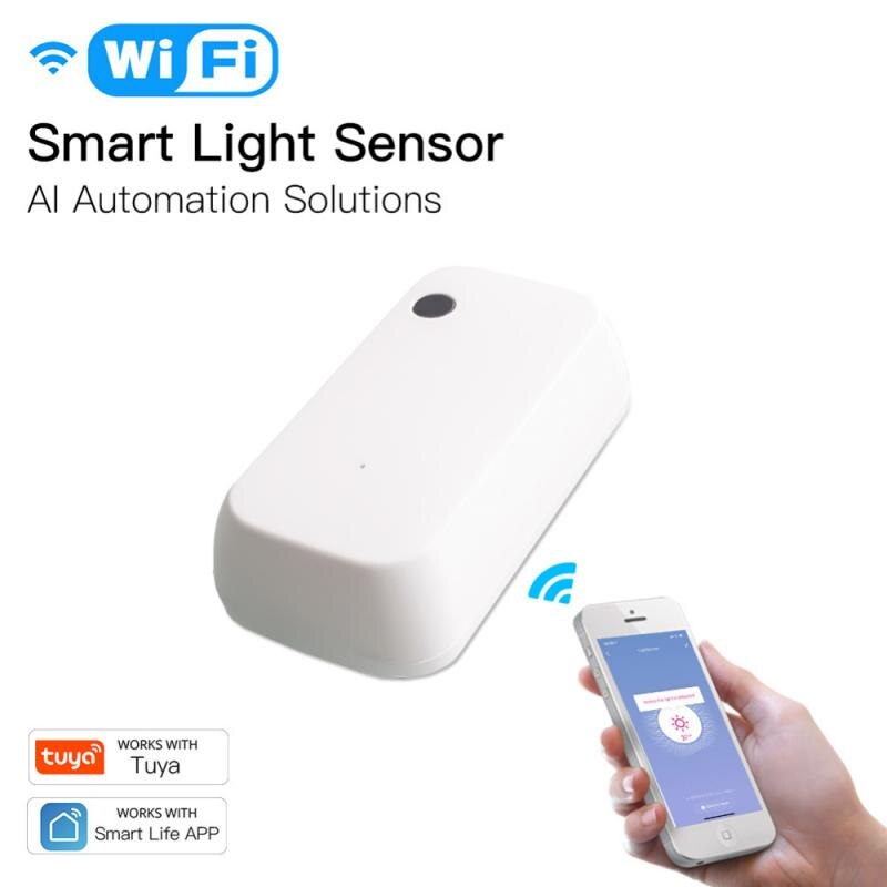 Tuya Wifi Light Sensor Smart Illuminance Sensor Brightness Detector Linkage Control Sensor Smart Home Work with Alex Gg