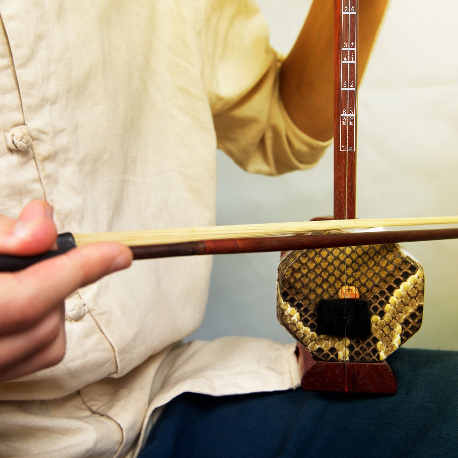 3Pcs Erhu Fingering Stickers Erhu Phonetic Fingering Charts (White)