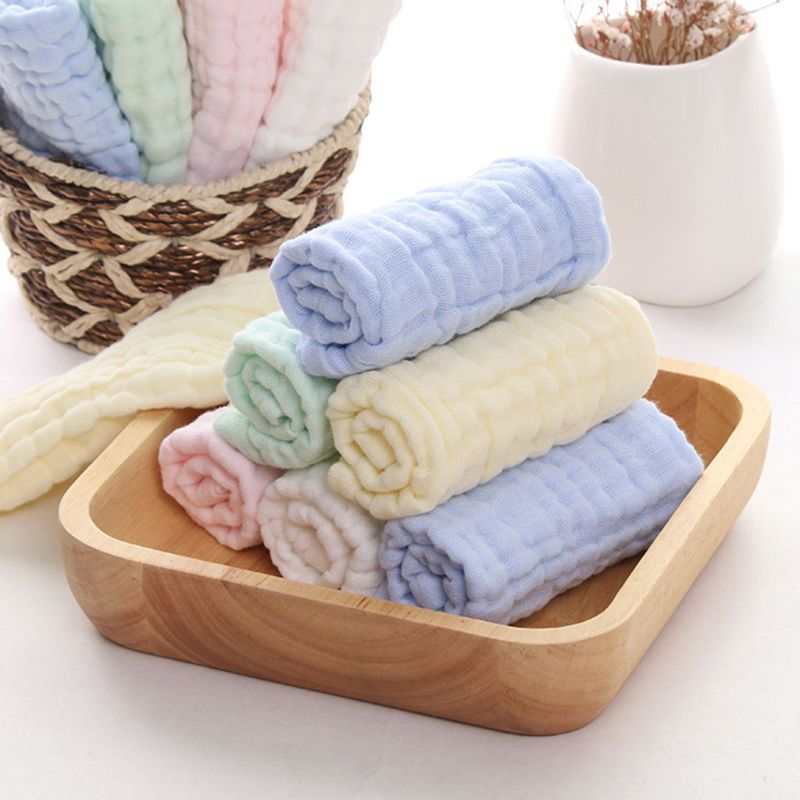 6 lagen katoenen gaas baby gezichtshanddoek zachte mousseline doeken babyvoeding speeksel handdoeken zakdoek