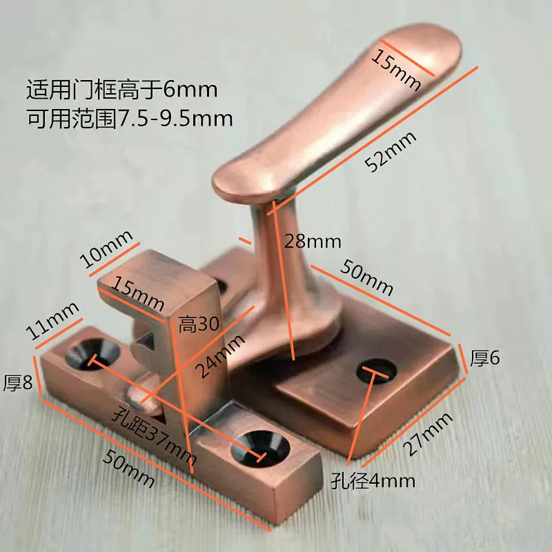 1pc Edelstahl Tür Fenster verriegelung Innen tür Sicherheits schloss Bad Scheune Tür bolzen Heimwerker Hardware Armaturen: Greyish Braun