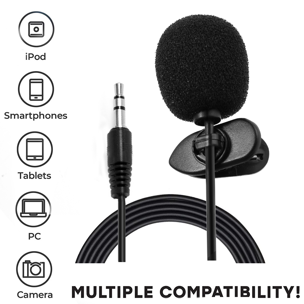 3,5 mm mini bedrade clip-on microfoon voor laptop telefoon tablet pc opname luidspreker draagbare ruisonderdrukking lavaliermicrofoon