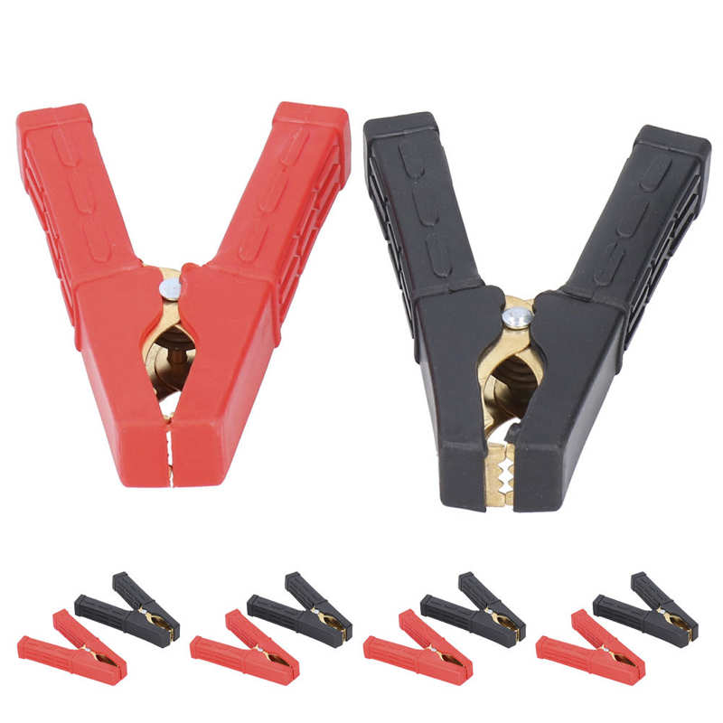 10pcs Battery Cable Clamps 100A Charging Crocodile Clips Pure Copper Vehicle Accessory Wire Cable Clamp Car Tools