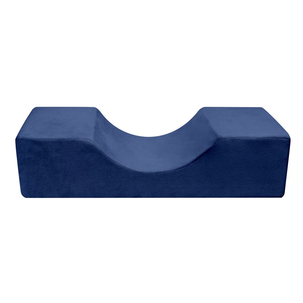 Oreiller de faux-cils en mousse à mémoire de forme, doux, Support de cou, appui-tête plat, étui d&#39;extension de cils, outil de beauté pour Salon de maquillage: Dark Blue