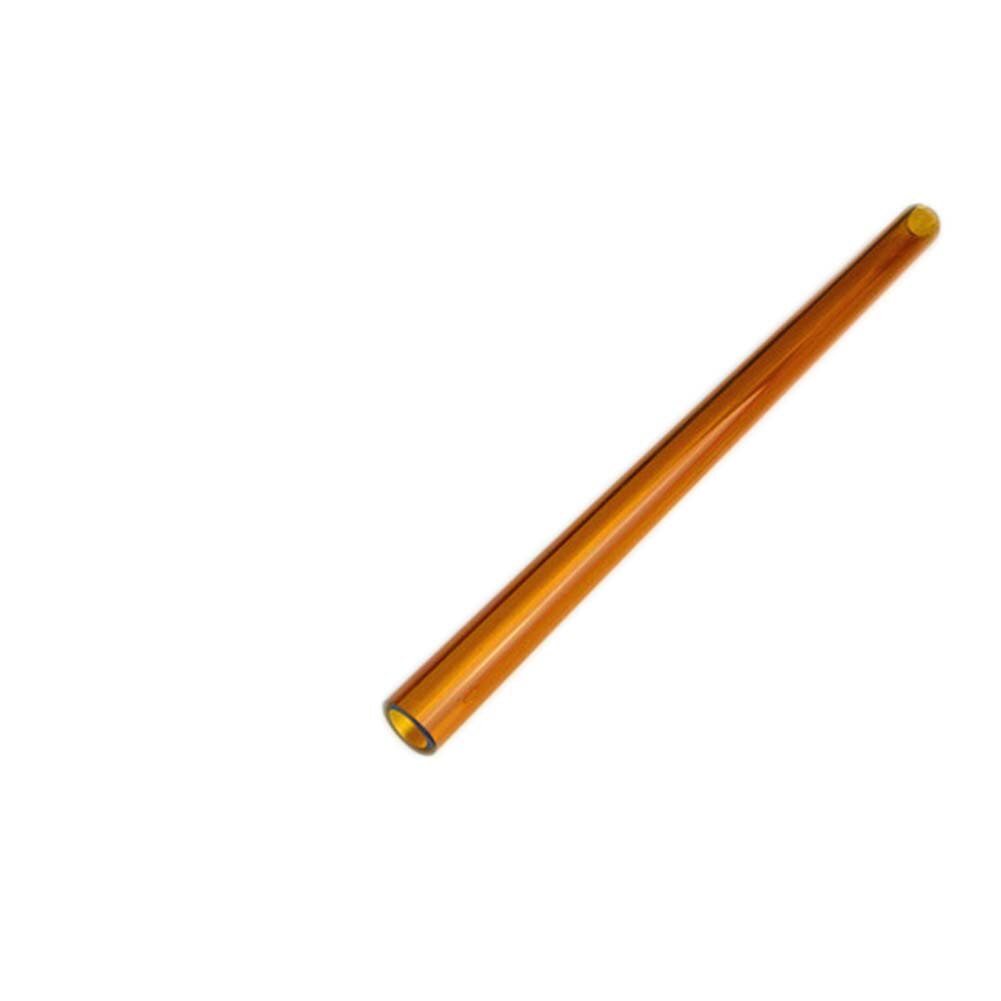 1pc Handmade Healthy Glass Straw ECO-friendly Household Glass Straight Pipet Tubularis Snore Piece Tube: 6 Yellow