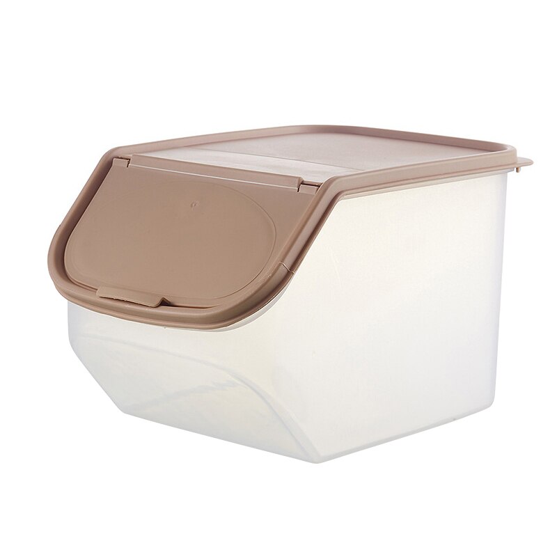 Dried Food Storage Sealed Box With Measuring Cup Plastic Kitchen Cereal Flour Rice Bin Bean Grain Container Organizer: CoffeeS / L
