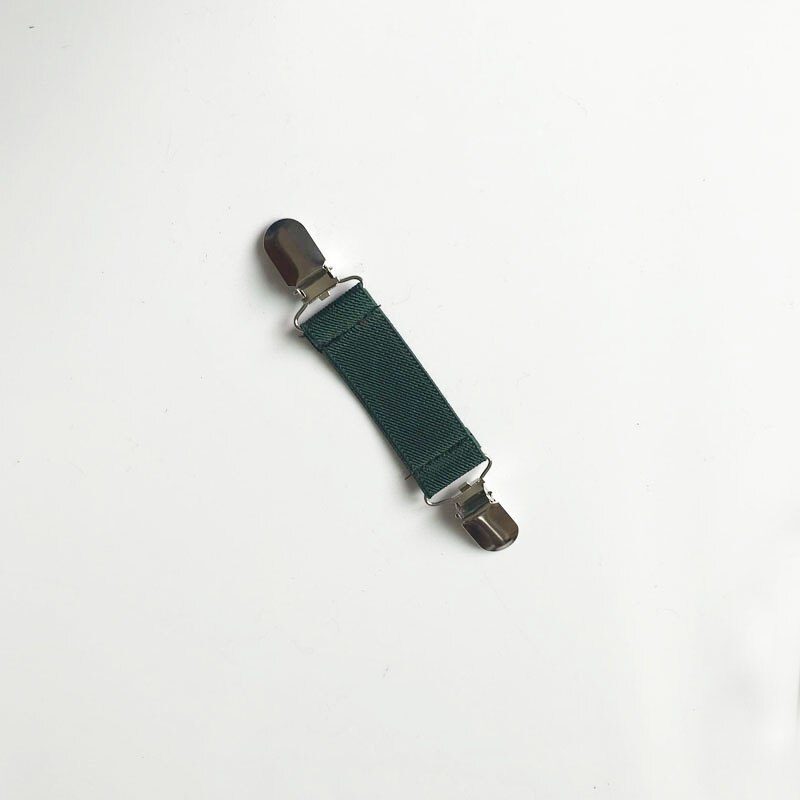 Metal Elastic Dress Pants Clips Non-Slip Garment Waistband Extender Clothes Clip Multifunction For Fixed Bed Sheet Sofa Goloves: dark green