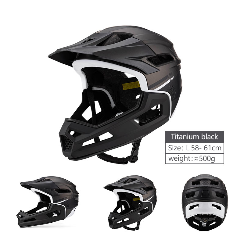 Helhjelm for sykkel, avtakbar mtb-hjelm for terrengsykkel, voksen racing, motorsykkelkjøring, sikkerhetshjelm, hodebeskyttelse: Militærgrønn