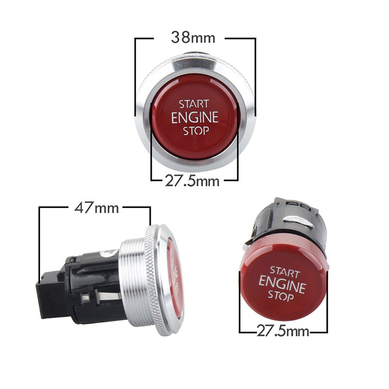 EASYGUARD Replacement push start stop button for ec002 series P4 style, red