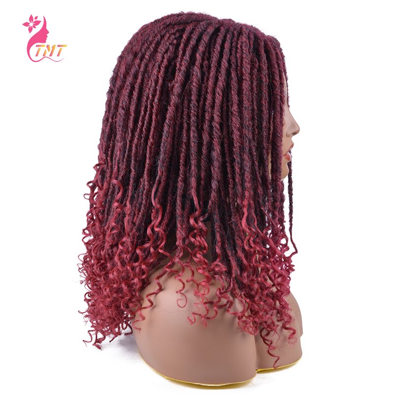 Short Goddess Locs Wig Facu Locs Braided Wig For Black Women Synthetic Dreadlocks Braiding Hair African Soft Crochet Braids