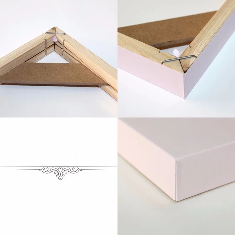 Natural Pine Wooden Painting Frame Custom Photo Frame DIY Large Size Wood Frame for Picture Poster Wall Canvas Painting Cadre