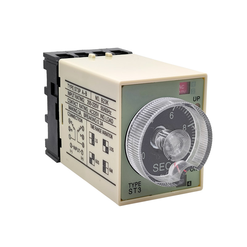 ST3Pa-A/B/C/D/E/F/G Zeitrelais mit Sockel, Einschaltverzögerung, 8 Stifte, Ausschaltverzögerung, Zeitrelais, AC 220 V, DC12 V, 24 V