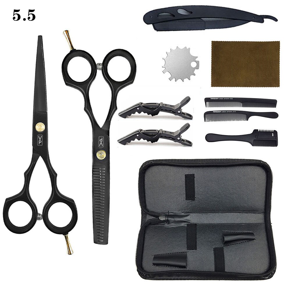 Kappers Schaar Professionele Kappers Schaar Set 6 Inch Kappersscharen Japan 440C Kappers Schaar: Hairdressing set 1