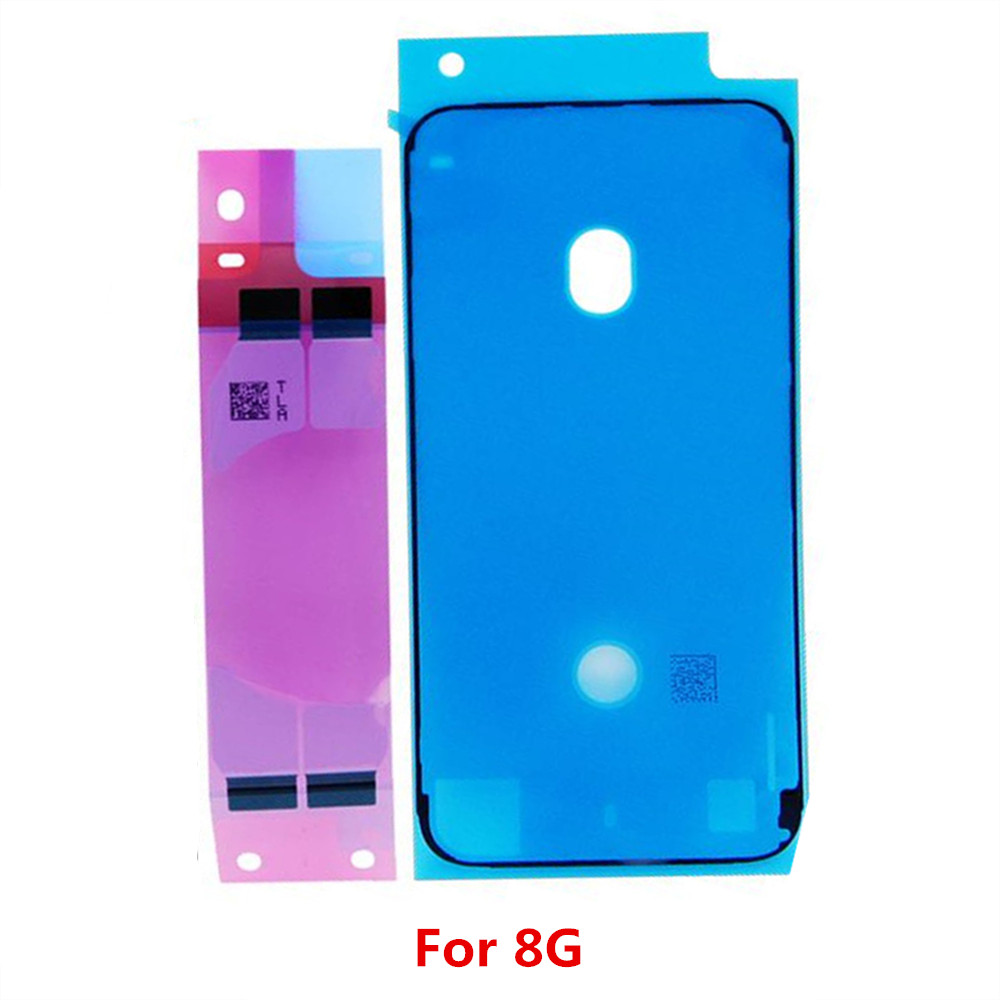 10 zestawów/partia baterii naklejki paski + wyświetlacz LCD wodoodporna uszczelka naklejki samoprzylepne dla iPhone 11 12 Pro 6S 7 8 Plus X XR XS Max