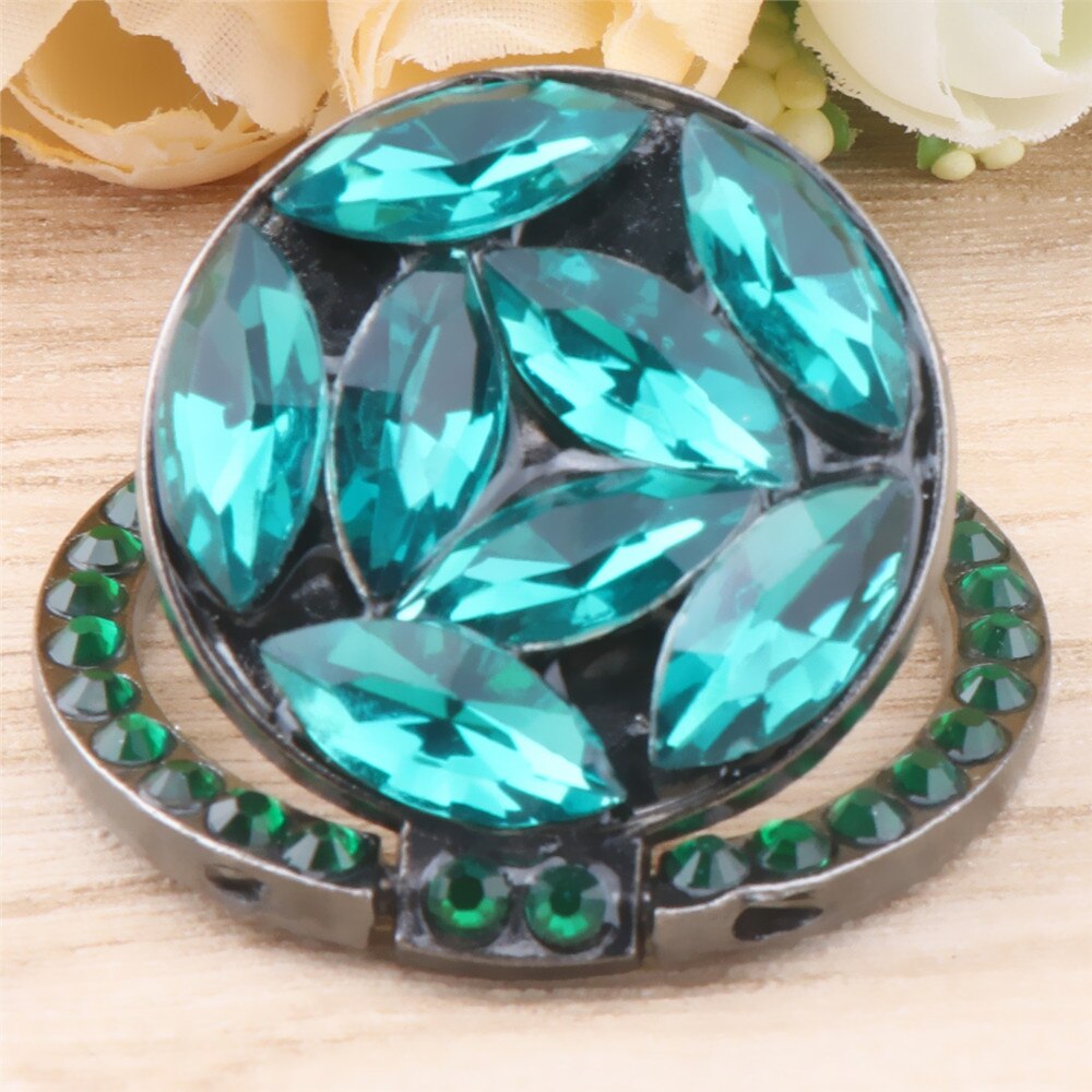 Supporto universale per telefono con diamante Bling di lusso pieghevole supporto pigro portatile Smartphone supporto per anello per dito cartone animato per iPhone11 XS: green