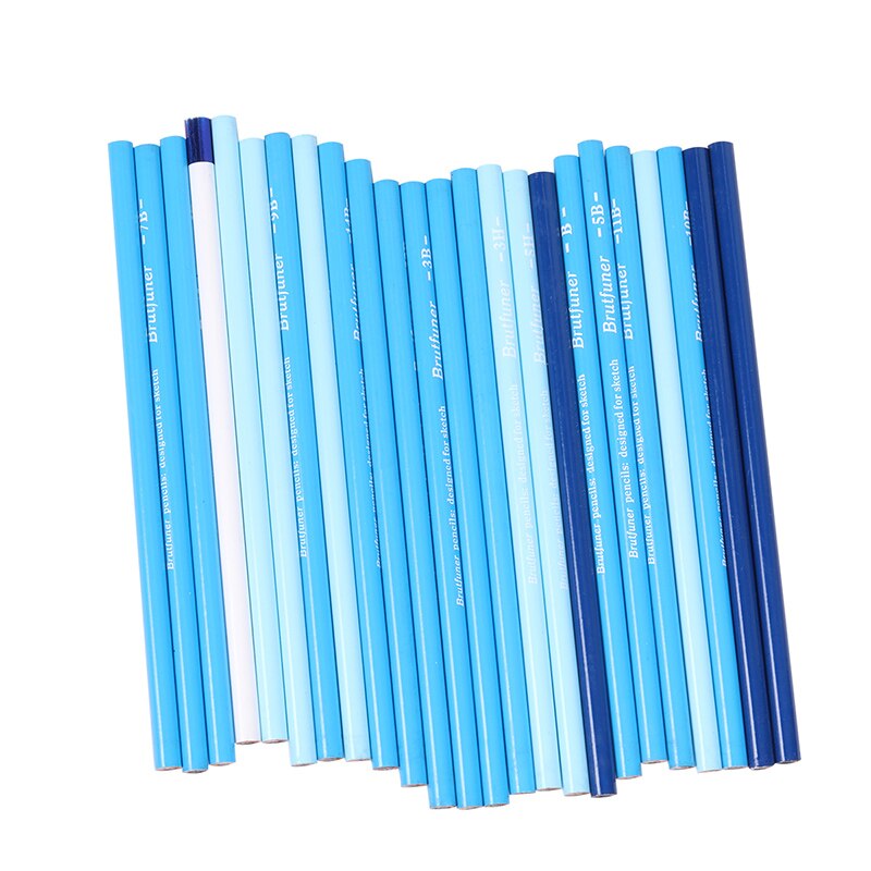 24pcs Sketch And Drawing Pencil Set B 2B 3B 4B 5B 10B HB 2H Art Sketching Drawing Kit Charcoal Pencils Art Supplies