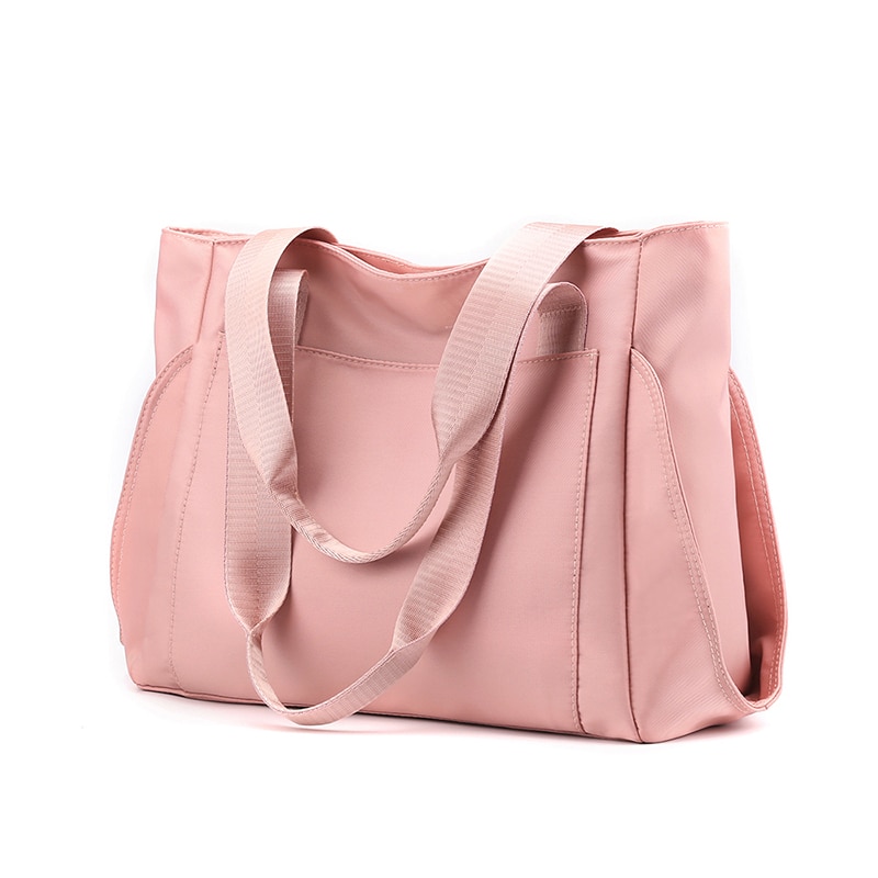 Bolsa de ombro feminina ao ar livre portátil bolsa de viagem feminina grande capacidade saco de senhoras tote de náilon sacola de compras bolsas