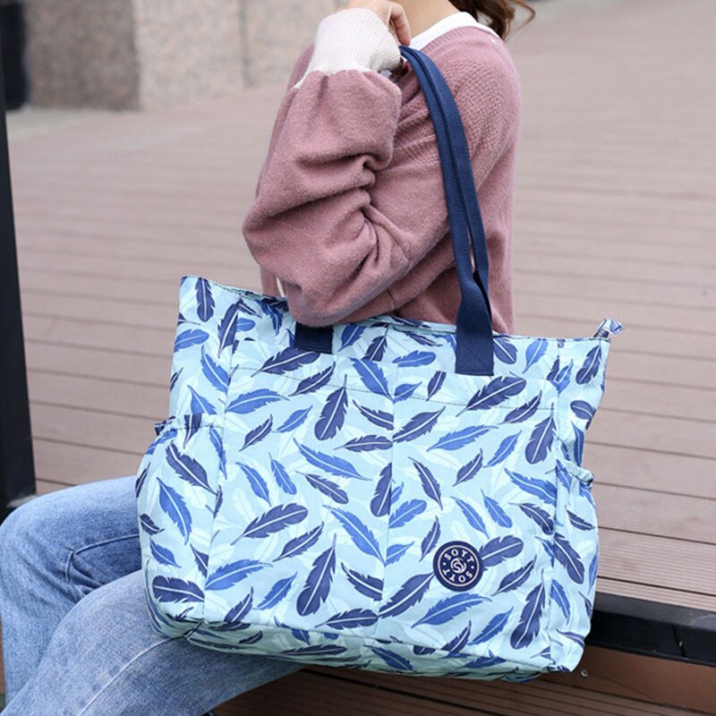 10 farger kvinners uformelt lerret stor kapasitet vanntett lett skulderveske håndveske mamma bag