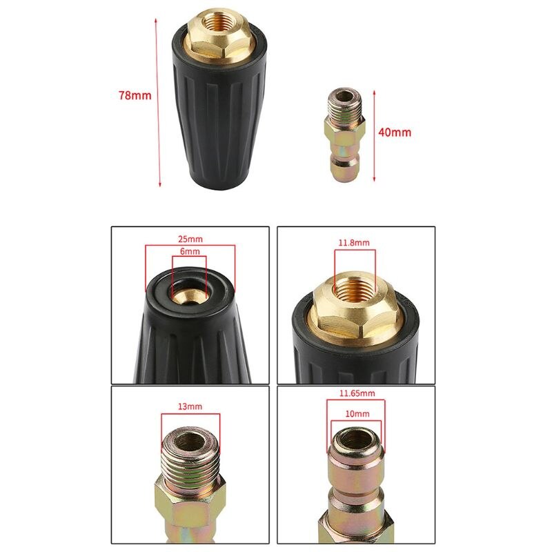 360 Rotating Turbo Nozzle High Pressure Washer 3600PSI with 1/4 Quick Connector