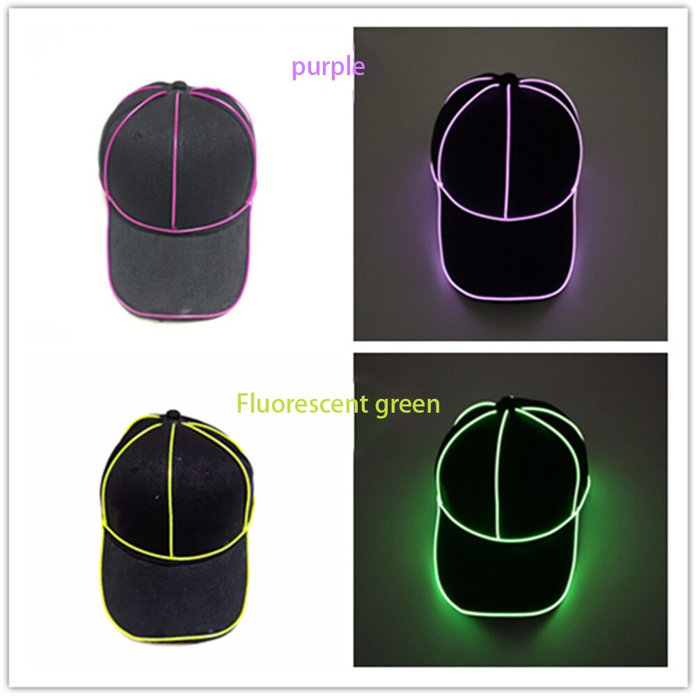 Brilho Chapéu Legal LEVOU o Chapéu Do Partido Cap Luminosa Neon Traje Do Partido DJ Fluorescente do DIODO EMISSOR de Luz BAR Performances de Dança Festa de Carnaval adereços
