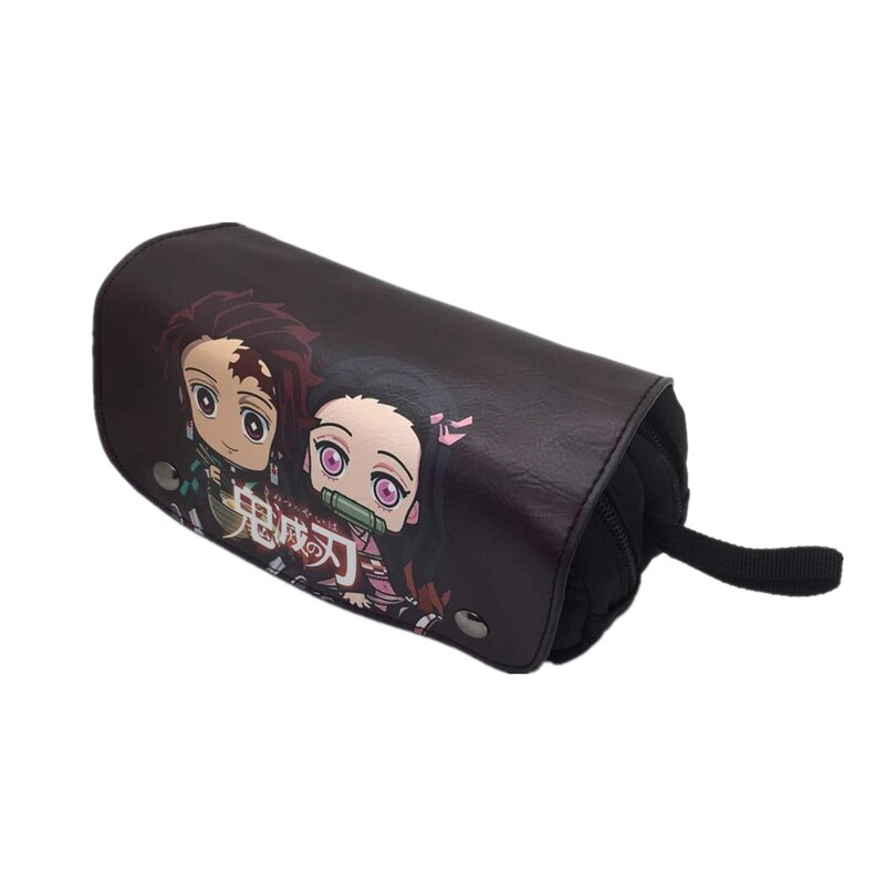 Cartoon double pencil case zipper buckle student pencil stationery box coin purse: A20