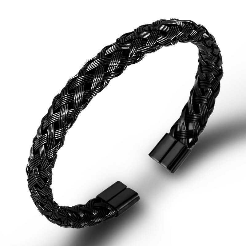 Królewskie cyfry rzymskie bransoletki i bransolety bransoletka kochanka bransoletka męska dla mężczyzn bransoleta ze stali nierdzewnej prostokąt Pulseira: style 2 black