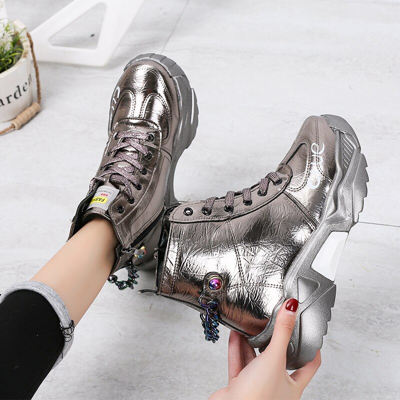 Winter Schoenen Vrouwen Mode Platform Sneakers Met Bont Dames Chunky Pluche Schoeisel Hoge Top Vrouwelijke Warme Zapatos De Mujer