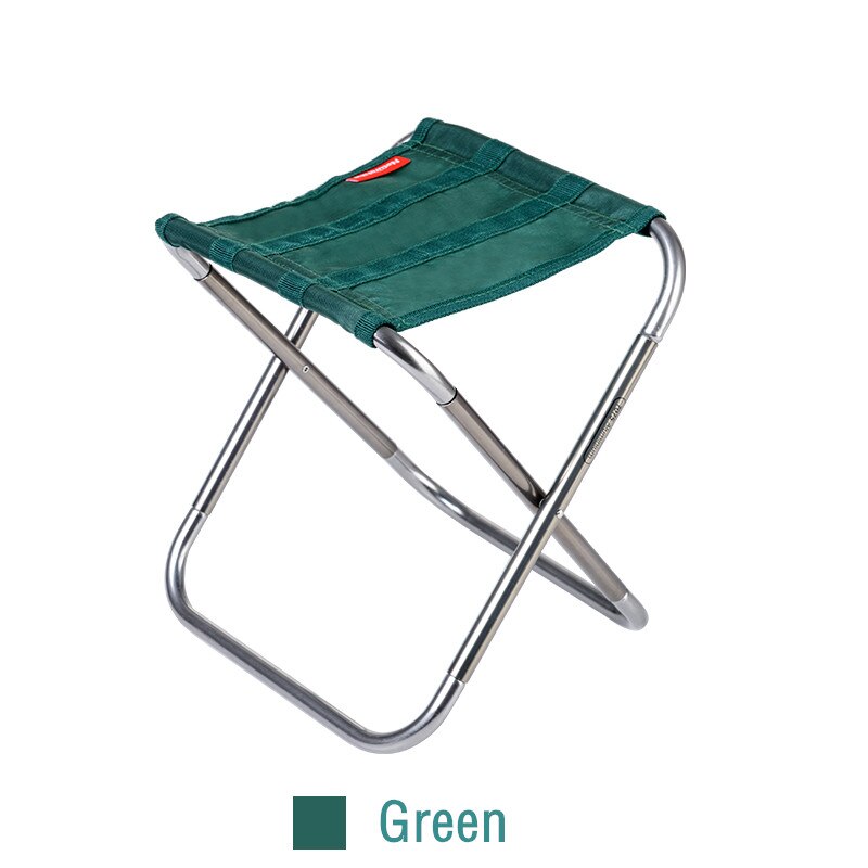 Naturvandring robusta hopfällbara campingstolar lätta bärbara strandstolar utomhus picknickstolar fiskestolar i aluminium: Grön