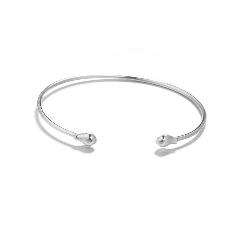 4 pçs/set lua redonda crytal pulseira abertura prateado geométrica corrente pulseira conjunto moda feminina jóias