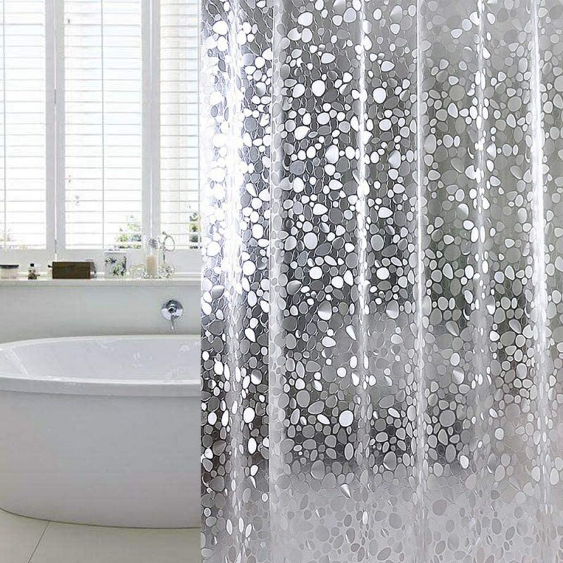 Gennemsigtigt badeforhæng vandtæt badeforhæng badning gennemsigtige badeværelsesgardiner til boligindretning badeværelsestilbehør