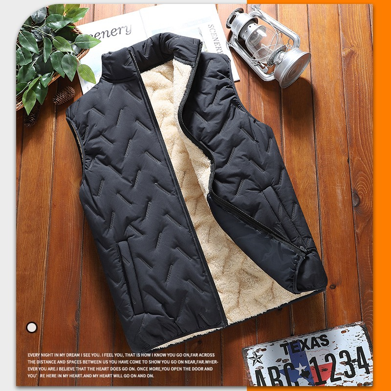 Outono inverno moda masculina colete acolchoado jaqueta casual grosso colete quente gola sem mangas puffer jaquetas masculinas topos
