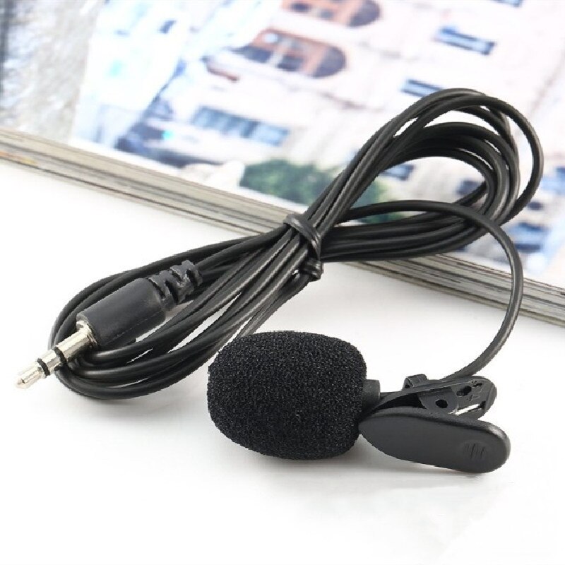 1pc Universal Portable 3.5mm Mini Mic Microphone Hands Free Clip on Microphone Mini Audio Mic for PC Laptop Lound Speaker