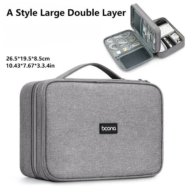 Stoß feste digitale Aufbewahrung tasche Elektronik geräte Zubehör Digitalis ierung Pack wasserdichte USB-Ladegerät Stecker Kabel Organizer Tasche: Grün