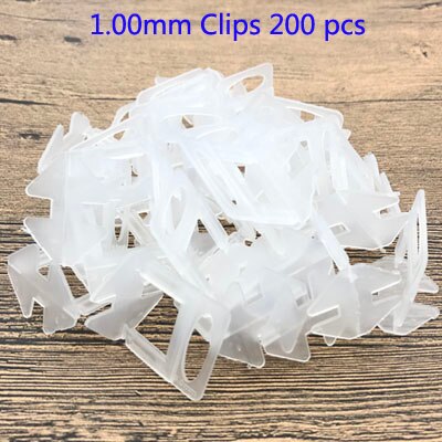 200 Pieces 1.00MM Tile Leveling System Base Spacers Clips Ceramic Leveler Kits Construction Tools For Laying Tiles: 1.00mm 200 pcs