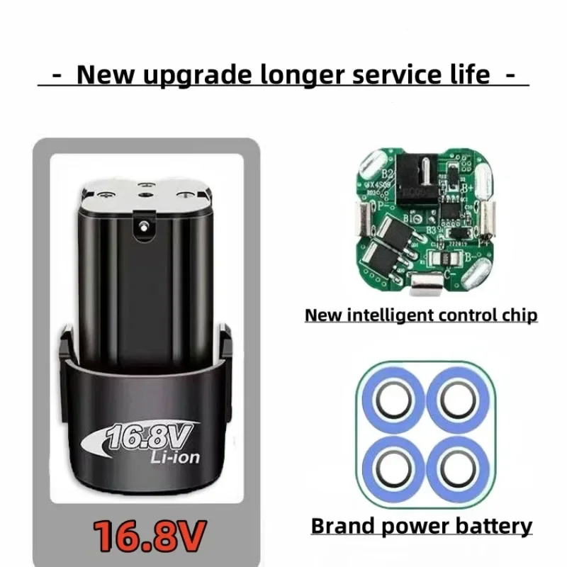 Universele 12V 16,8V 4000mAh oplaadbare lithiumbatterij voor schroevendraaiers, elektrische boormachines, haakse slijpmachines en ander elektrisch gereedschap