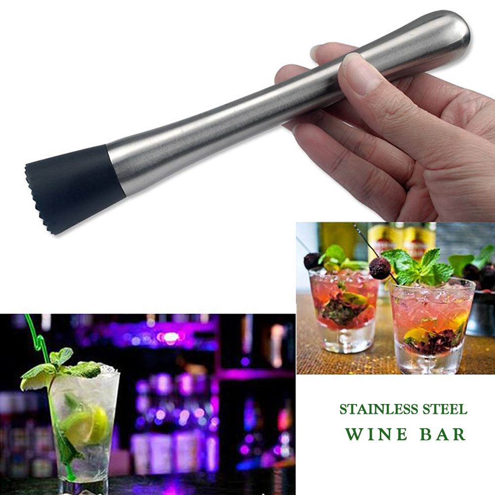 Pilon à Cocktail En Acier Inoxydable 25 Cm – Accessoire Bar Professionnel – Pour Écraser Fruits, Glace, Herbes – Nettoyage Facile