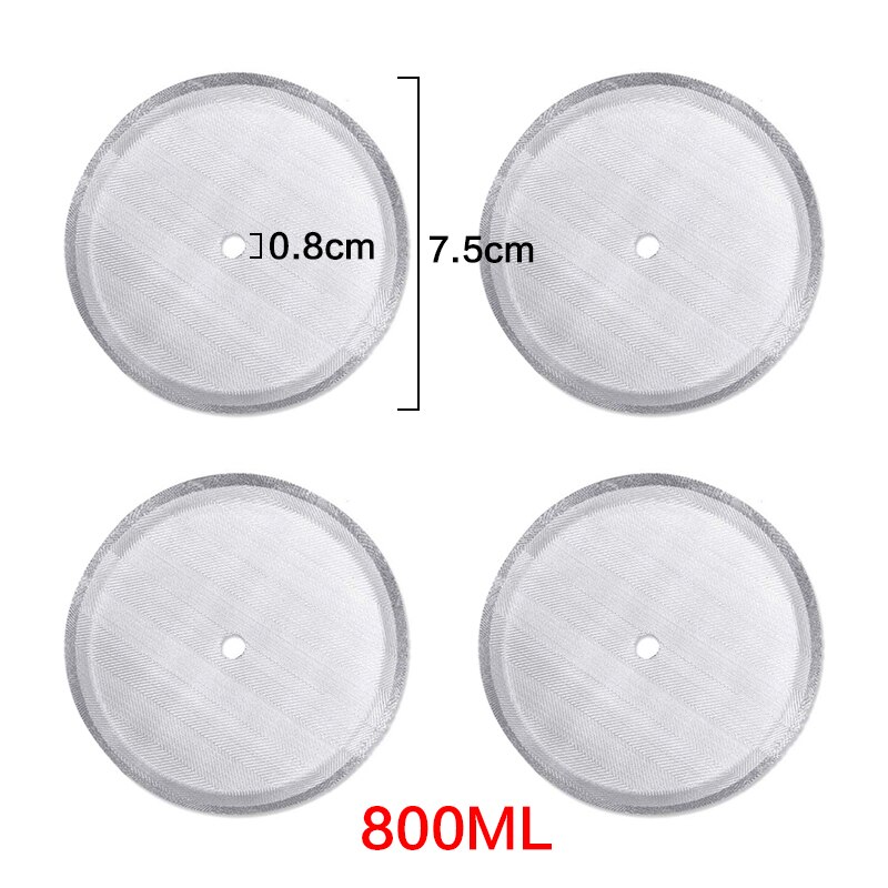 4PCS Reusable Coffee Filter Basket for French Press Coffee Maker Making Machine Stainless Steel Permanent Coffee Filter Tool: 4PCS 800ml