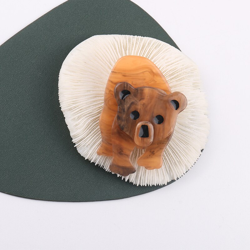 NYN – broche ours mignon bleu rouge blanc pour femmes et enfants , nouvelle fête d'anniversaire en acrylique, meilleurs de noël 5 couleurs: NYN008-2