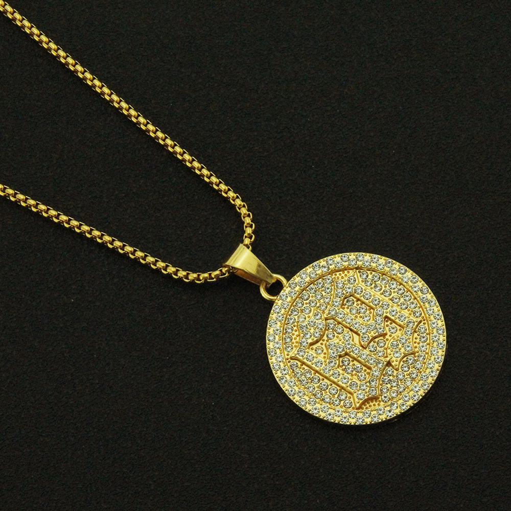 Men Hip hop Ice out bling 6ix9ine Rapper pendant necklaces Pave setting AAA Rhinestone Hiphop necklace charm jewelry