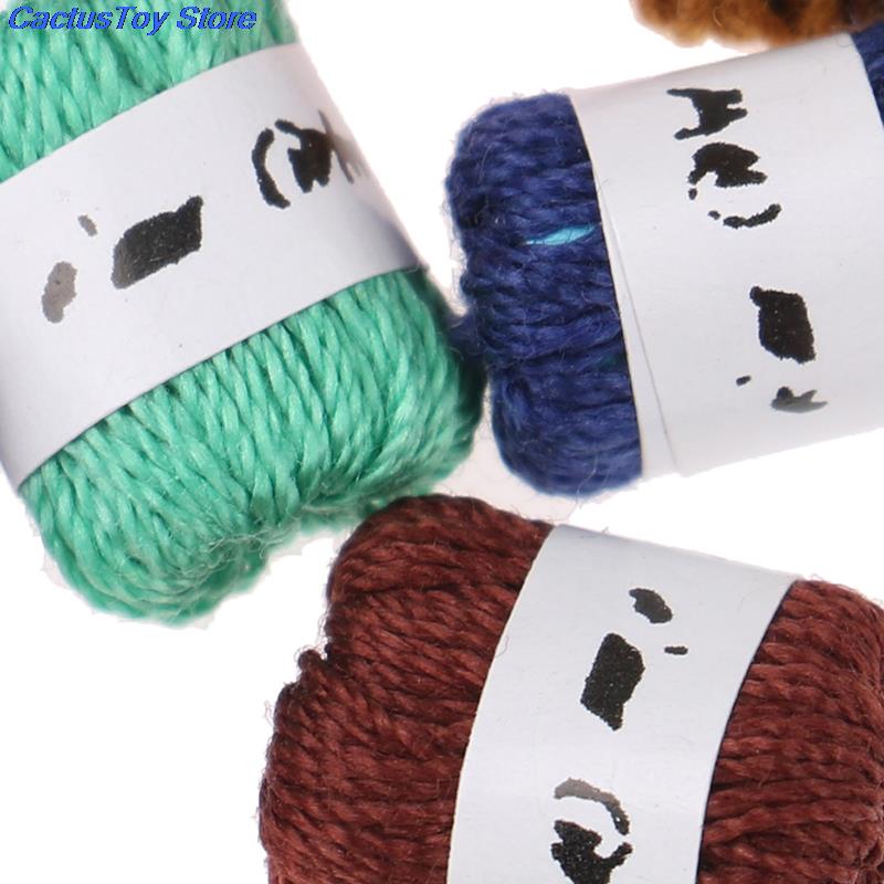 10 pz/set 1:12 casa delle bambole in miniatura filato palle Decor accessori ornamenti giocattoli