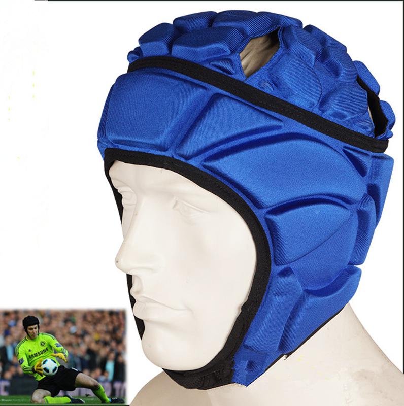 casque de gardien de but casques de Football Lax tendus réglables gardien de but de Football protecteur de sécurité outils de protection de la tête: Bleu / S