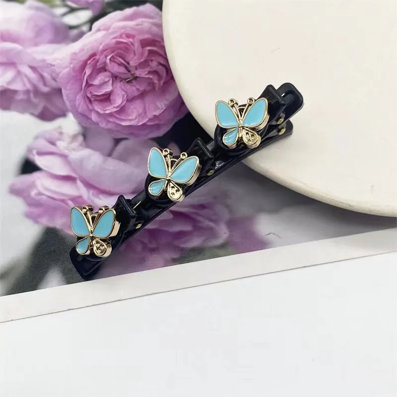 Double Layer Braided Hairpin Hair Hoop Broken Hair Clip Women Hairpin Korean Fixed Headband Hairpin Lazy Hair Accessories: BROWN