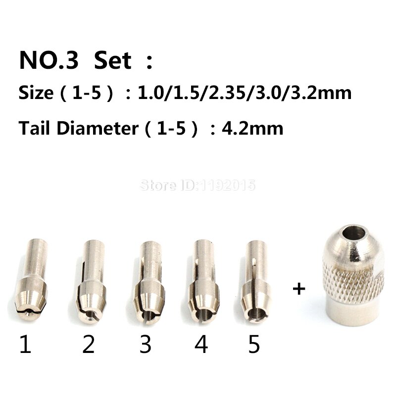 Ztdplsd conjunto de brocas de latão, 6 peças de brocas de 1.0-3.2mm para braçadeira eletrônica dremel 4.2/4.8 ferramenta rotativa de mandril de energia de haste: No.3 4.2mm Steel