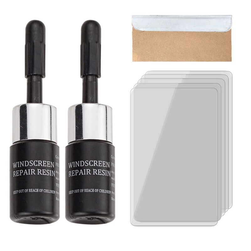 Car Windshield Repair Kit Auto Glass Crack Repair Tools with Repair Agent for Car Windshield Crack and Scratch Fixing