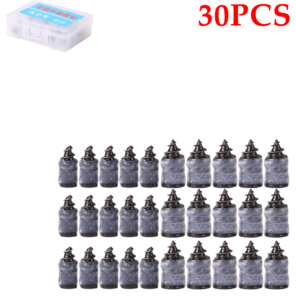 Clous de réparation de pneus sous vide pour voiture et moto, 10 à 50 pièces, pour camion, Scooter, vélo, réparation de crevaison, outils Tubeless, accessoires en caoutchouc et métal