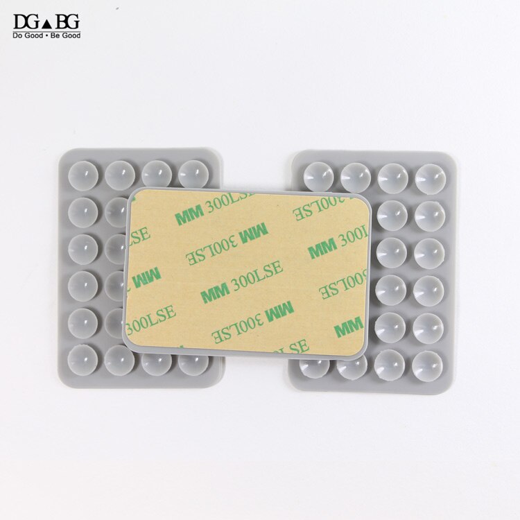 Silicon Rubber Sucker Cup Plastic Suction Cup Non Slip Mat Conveniently Mobile Phone Holder Backed 3M Glue Sucker Pad: 3pcs
