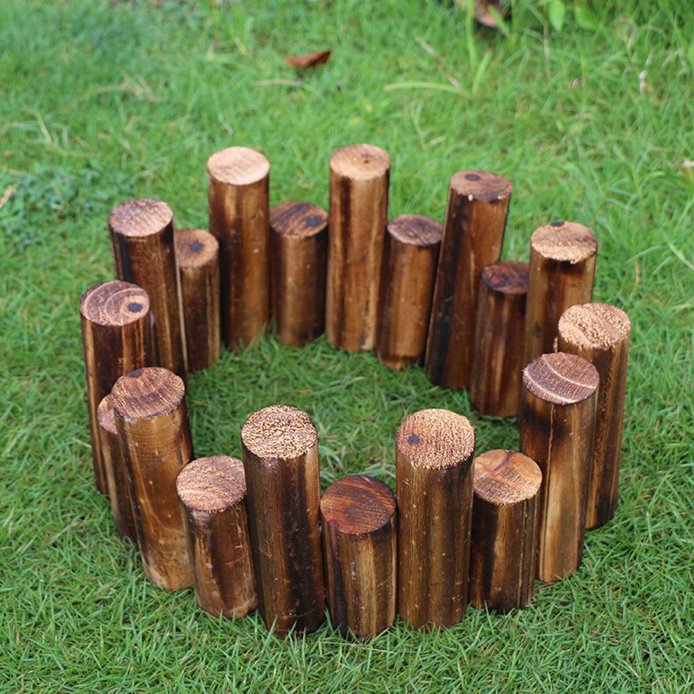 Decorazione anticorrosiva del recinto del bordo dell'aiuola del giardino del bordo dell'erba del prato inglese del ceppo di legno