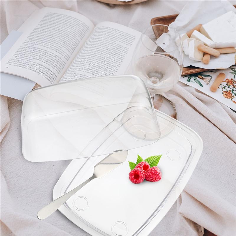 1pc Butter Dish Plastic Butter Storage Box Butter Container Fruit Dessert Plate