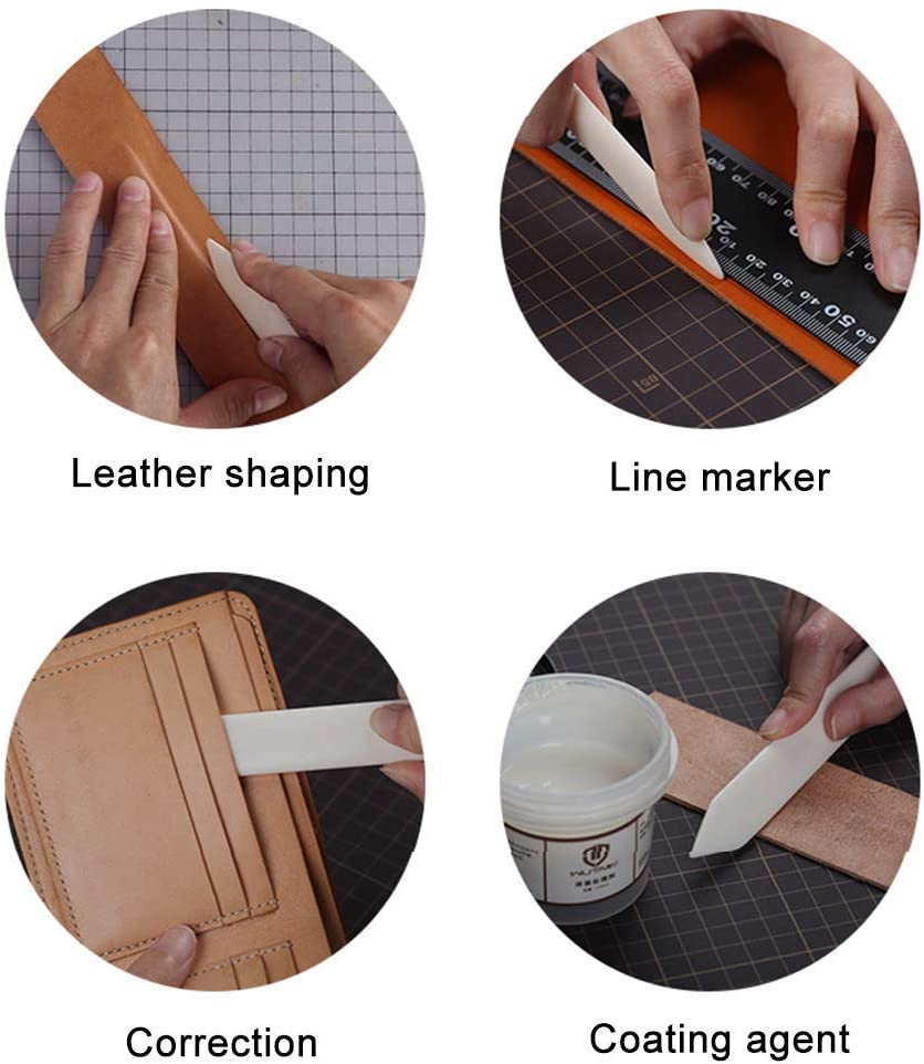 KAOBUY 3PCS Real Bone Folder Tool, Origami Paper Creaser Scoring Tool And Paper Crafting Supplies With Scrapbooking Scissors