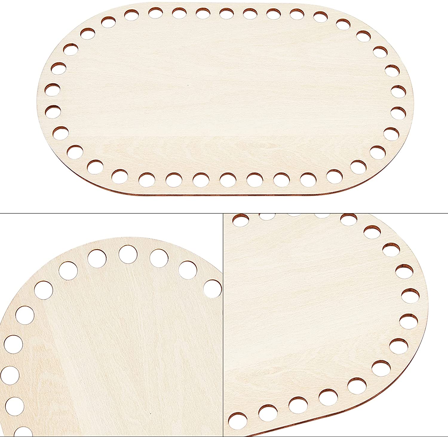 D & D 3 teile/satz Natürliche Holz Korb Unterseite Oval leer Solide Häkeln Korb Holz Basis für DIY Korb Weben liefert Handwerk Machen