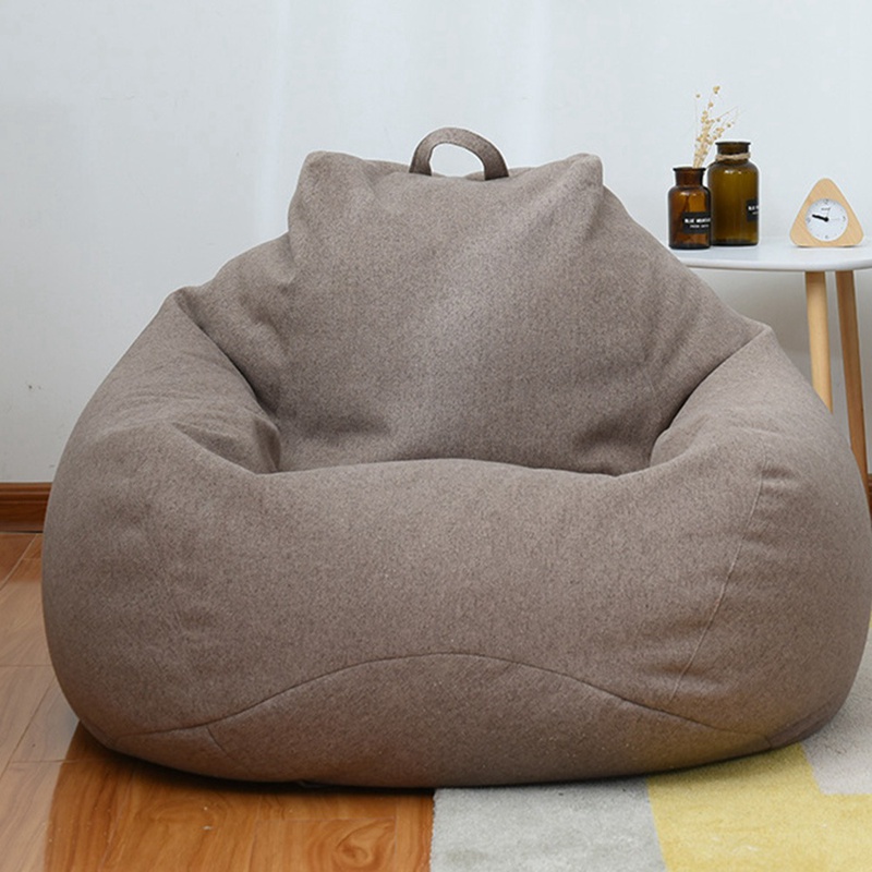 Store små dovne sofaer dækker stole uden fyldstof linned klud lænestol sæde sækkestol puff puff sofa tatami stue: Brs